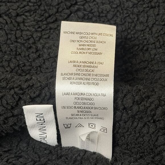 Calvin Klein Women's Ivory Zip Up Winter Jacket Size XL Sherpa Lined - Picture 12 of 16